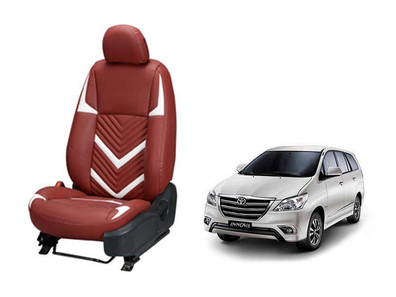 Toyota Innova Zig Zag SERIES 3D CUSTOM ART LEATHER CAR SEAT COVERS