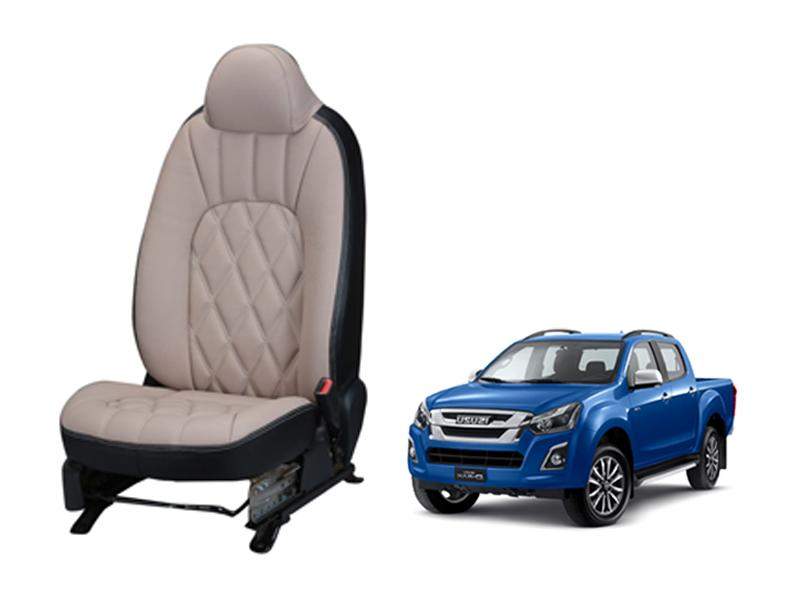Isuzu V-Cross Art Leather Seat Cover - Threading Design | DriveStylish