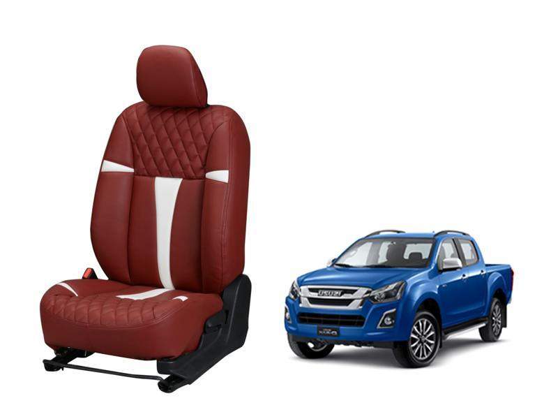 Isuzu V-Cross Art Leather Seat Cover - Racing Design | DriveStylish
