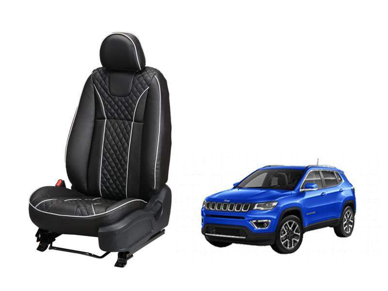 Jeep Compass Art Leather Seat Cover - Moon Design