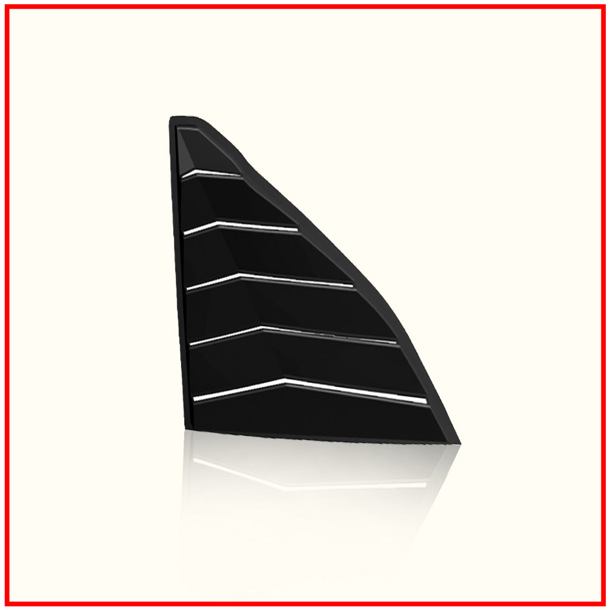 Kia Seltos Rear Window Side Louvers || Glossy Black Finish