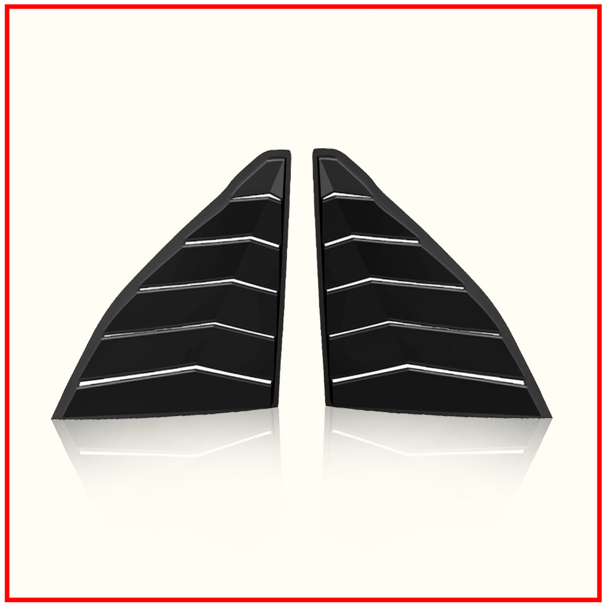 Kia Seltos Rear Window Side Louvers || Glossy Black Finish