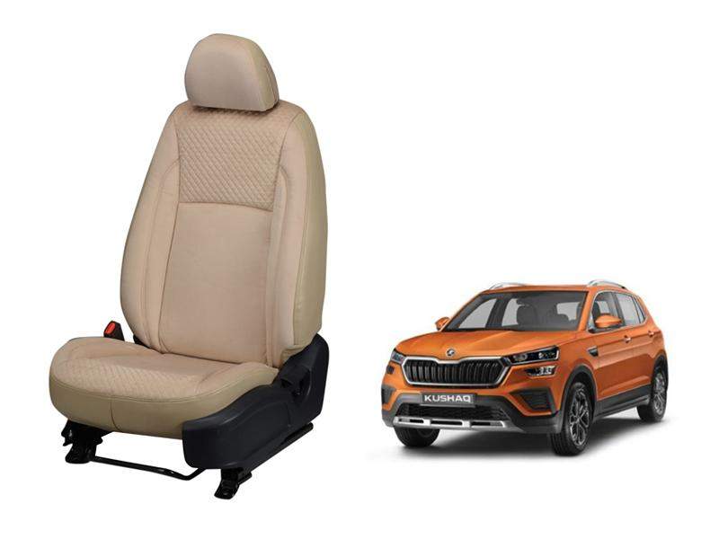 Skoda Kushaq Velvet SERIES 3D CUSTOM ART LEATHER CAR SEAT COVERS