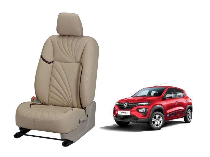 Renault Kwid Dove Series 3D Custom Nappa Leather Car Seat Covers