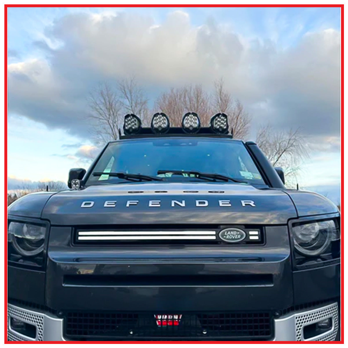 Land Rover Defender Front Grill With Led Light