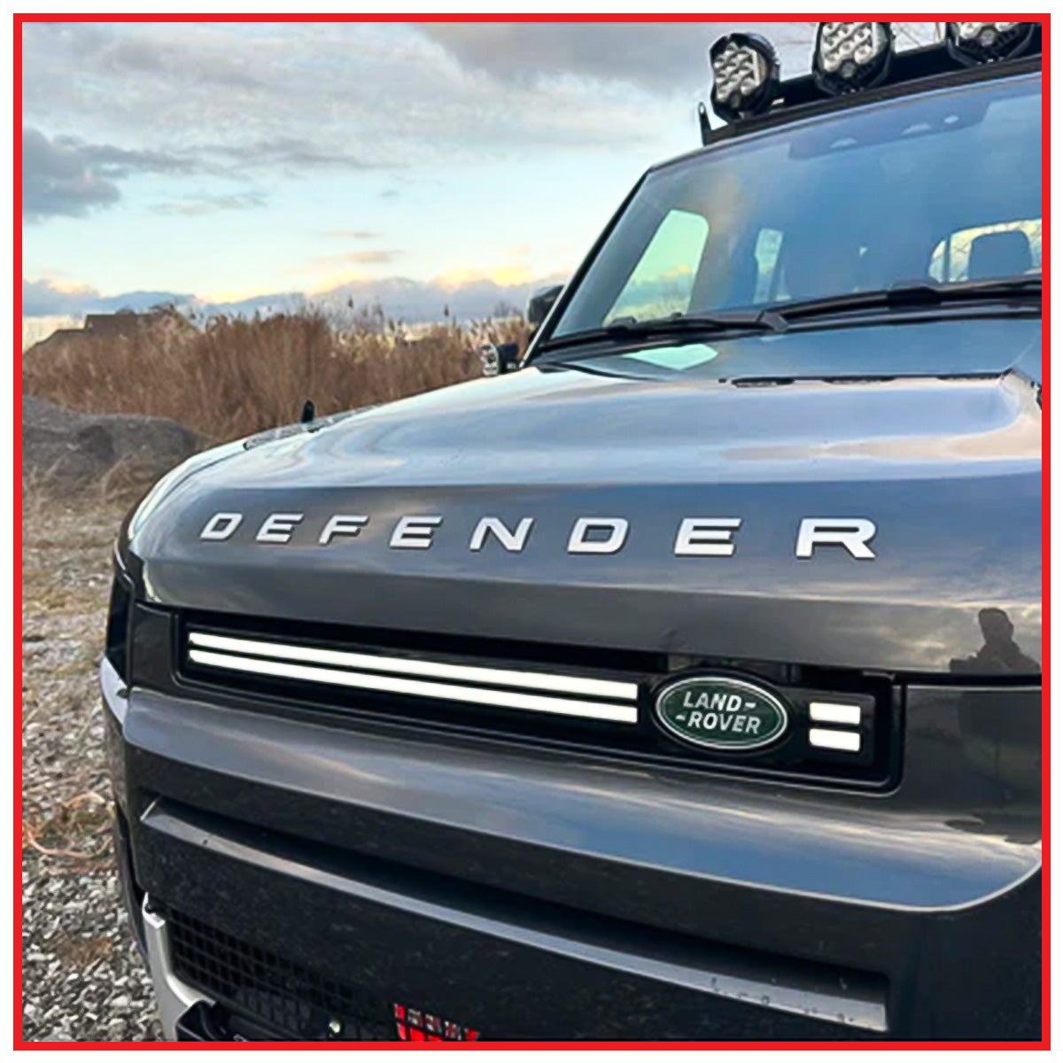 Land Rover Defender Front Grill With Led Light