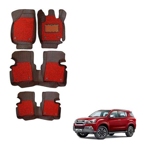 Isuzu MU-X Premium 7D Mats - Black/Red Colour