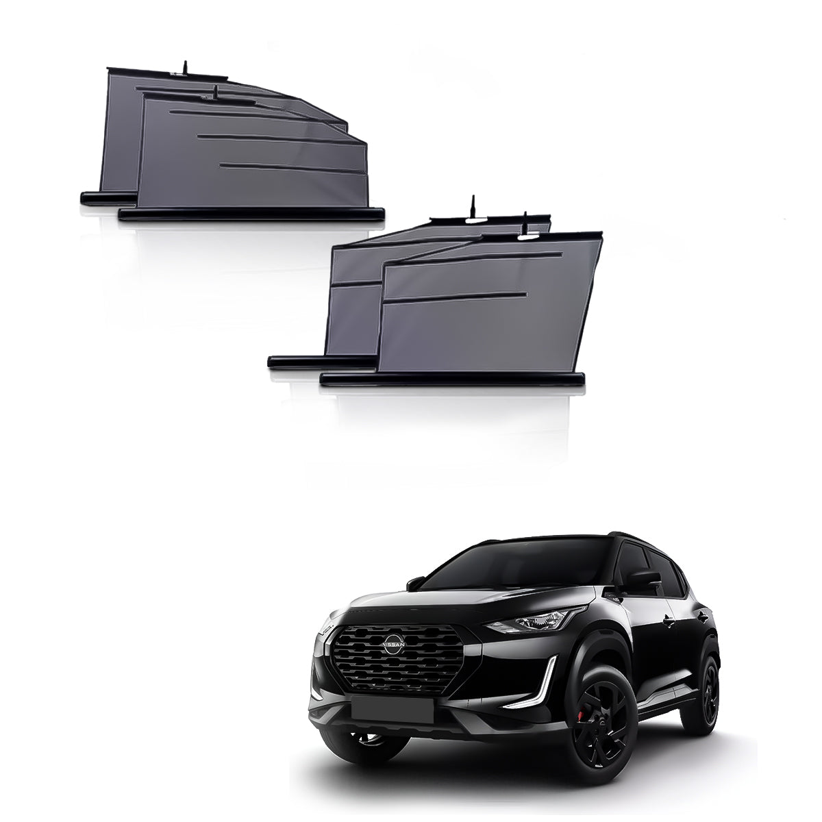 Magnite Automatic window roller curtains | Car Roller Retractable Sun Shades