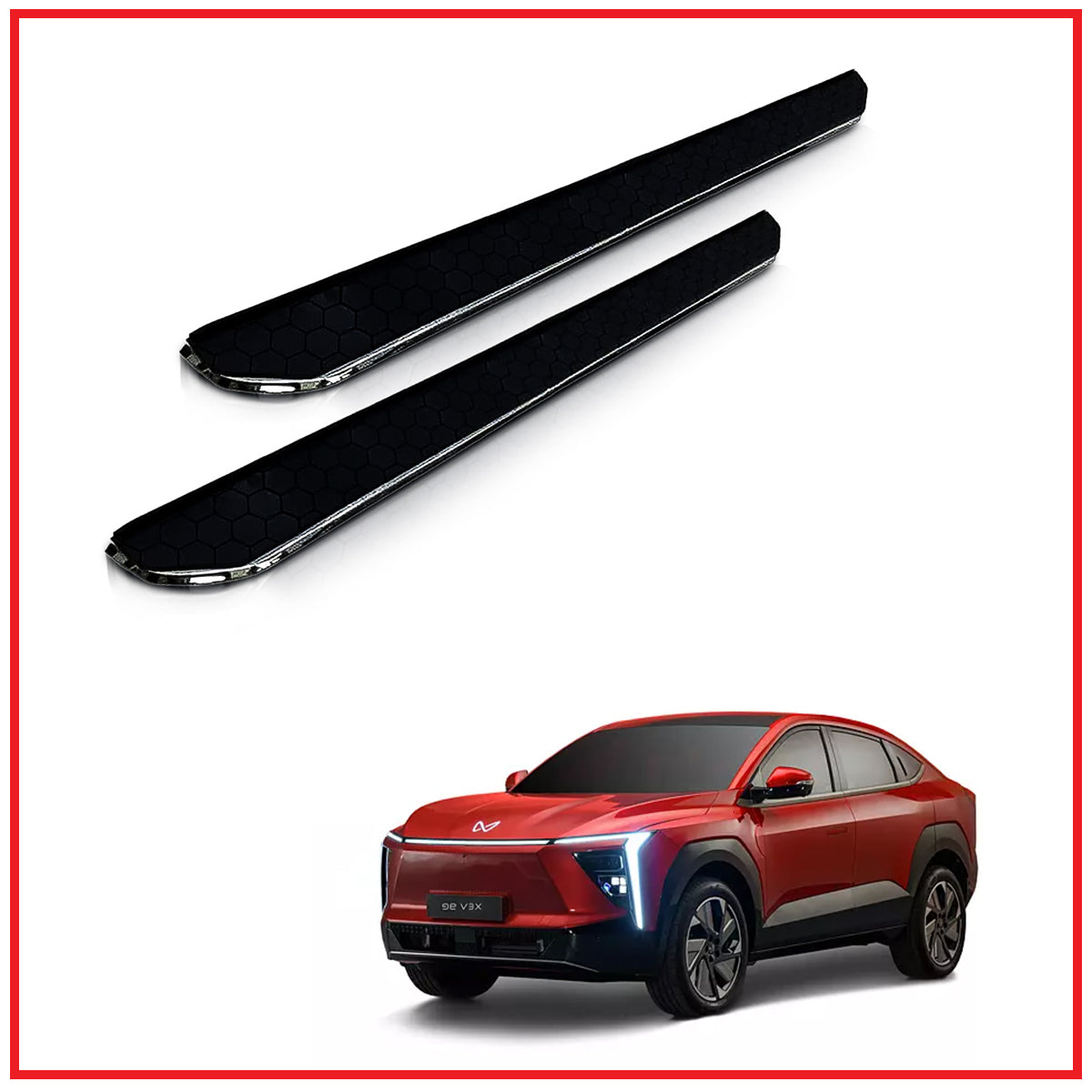 Mahindra XEV 9e Side Footrest- Soccer design