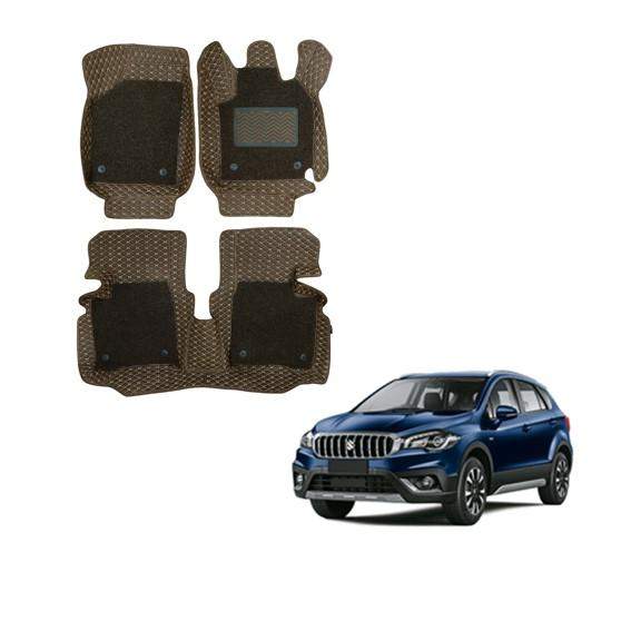Maruti Suzuki S-Cross Illustrious 7D Mat Carpet - Brown Colour