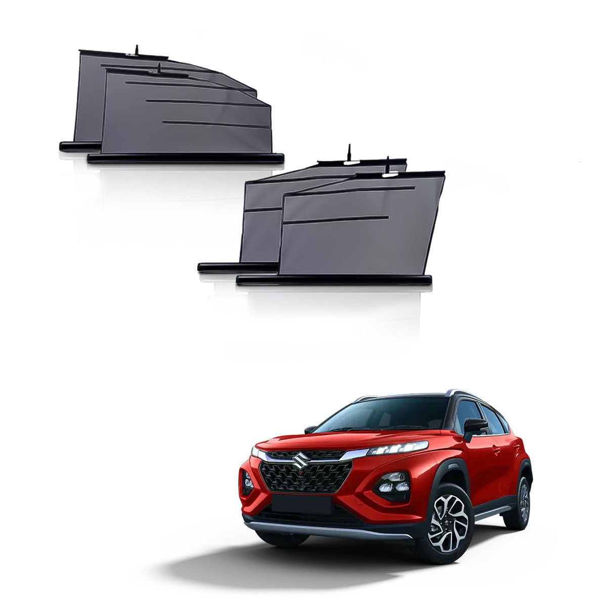 Maruti Suzuki Fronx 2023 Onwards Automatic window roller curtains | Car Roller Retractable Sun Shades