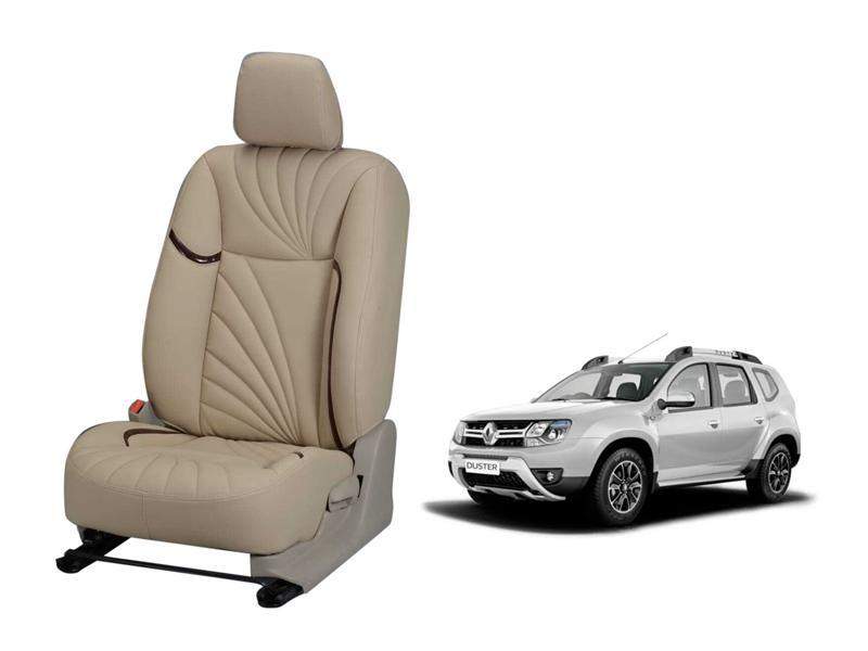 Renault New Duster Dove Series 3D Custom Nappa Leather Car Seat Cover