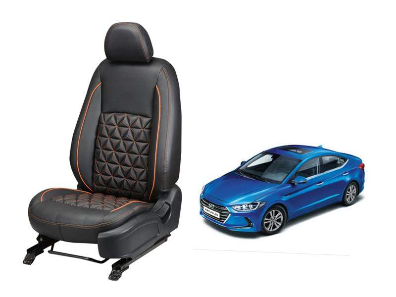 Hyundai New Elantra Nappa Leather Seat Cover in Diamond-Cut Series