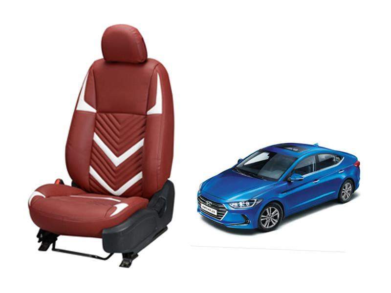 Hyundai New Elantra Art Leather Seat Cover in Zig-Zag Design