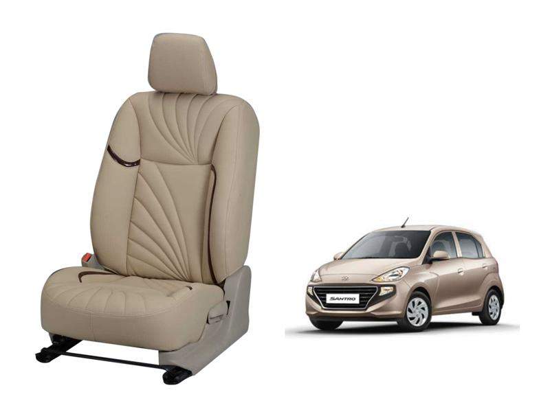 Beige Santro 2018 Seat Cover HYUNDAI MOBIS ACS11AP104BBC PU Seat