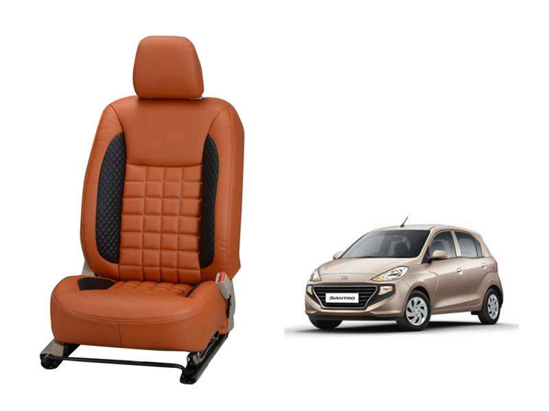 New Santro Seat Cover Hyundai New Santro Nappa Leather Seat Cover