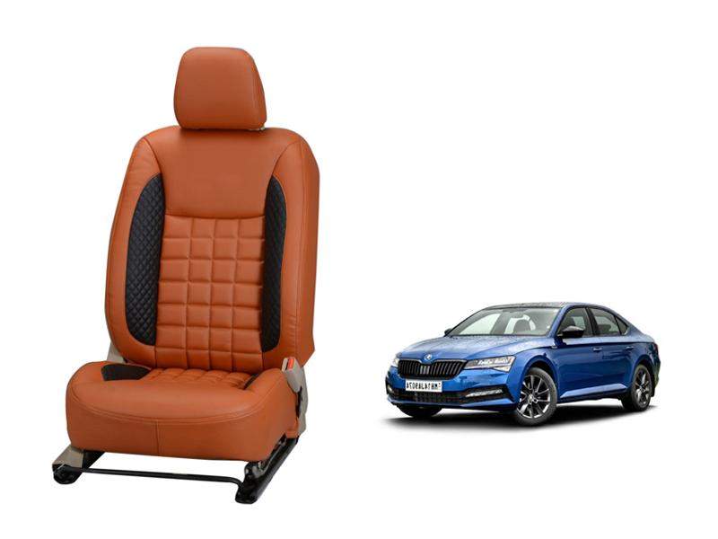 Skoda Superb Prism Series 3D Custom Nappa Leather Car Seat Covers