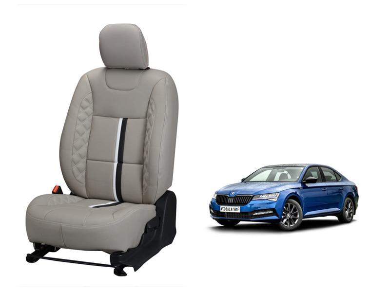 Skoda New Superb Trace Series 3D Custom Nappa Leather Car Seat Covers