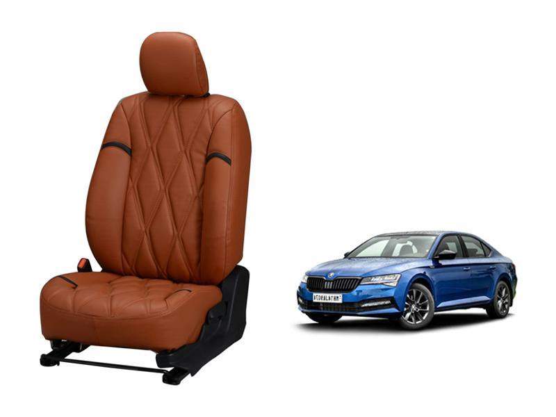 Skoda New Superb Threading SERIES 3D CUSTOM ART LEATHER CAR SEAT COVERS