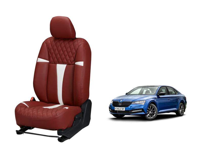 Skoda New Superb Racing series 3D Custom art leather car seat covers