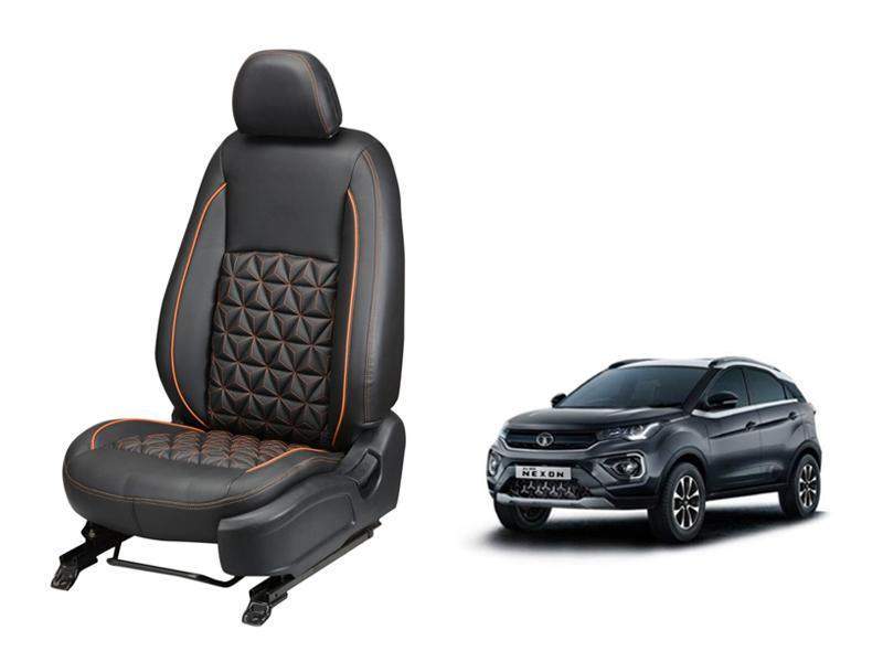 Tata Nexon Diamond Series 3D Custom Nappa Leather Car Seat Covers