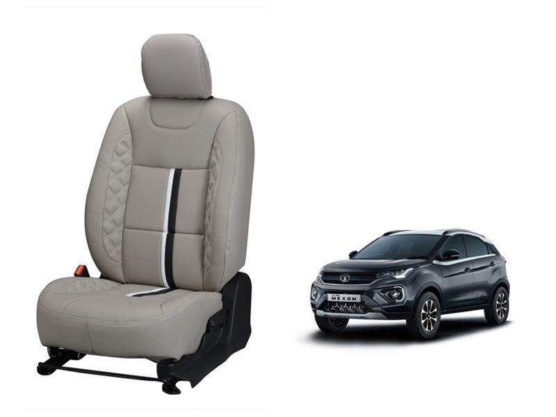 Tata Nexon Trace Series 3D Custom Nappa Leather Car Seat Covers