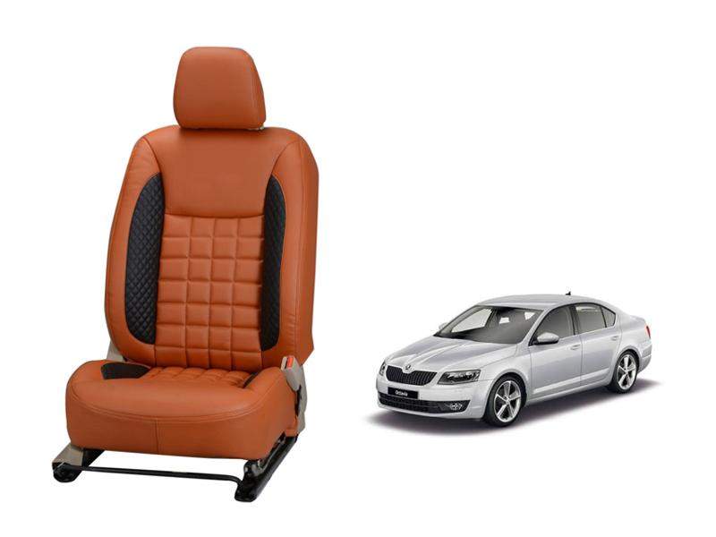 Skoda Old Octavia Prism Series 3D Custom Nappa Leather Car Seat Covers