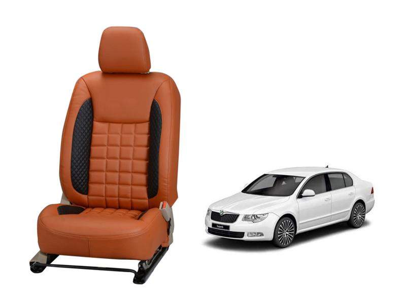 Skoda Old Superb Prism Series 3D Custom Nappa Leather Car Seat Covers