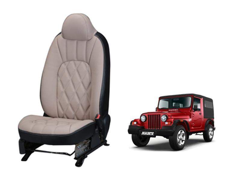 Mahindra Thar Threading SERIES 3D CUSTOM ART LEATHER CAR SEAT COVERS
