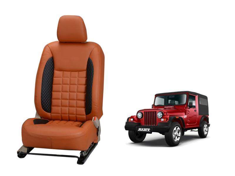 Mahindra Old Thar Prism Series 3D Custom Nappa Leather Car Seat Covers