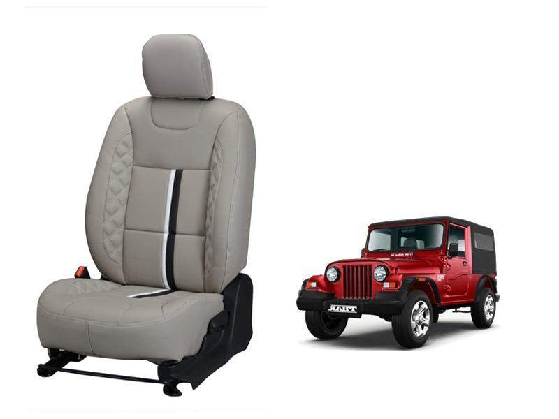 Mahindra Thar Trace Series 3D Custom Nappa Leather Car Seat Covers