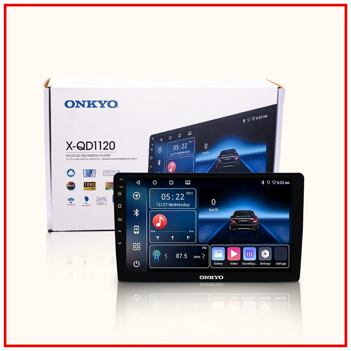 Onkyo X-QD 1120 car stereo Certified Licence Apple Car Play & Android