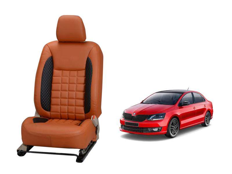 Skoda Rapid Prism Series 3D Custom Nappa Leather Car Seat Covers