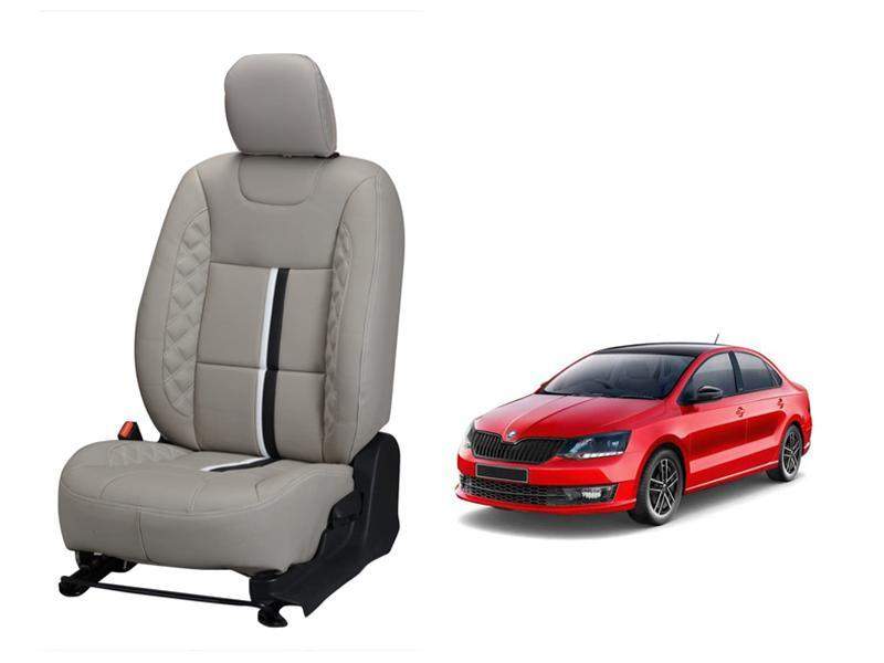 Skoda Rapid Trace Series 3D Custom Nappa Leather Car Seat Covers