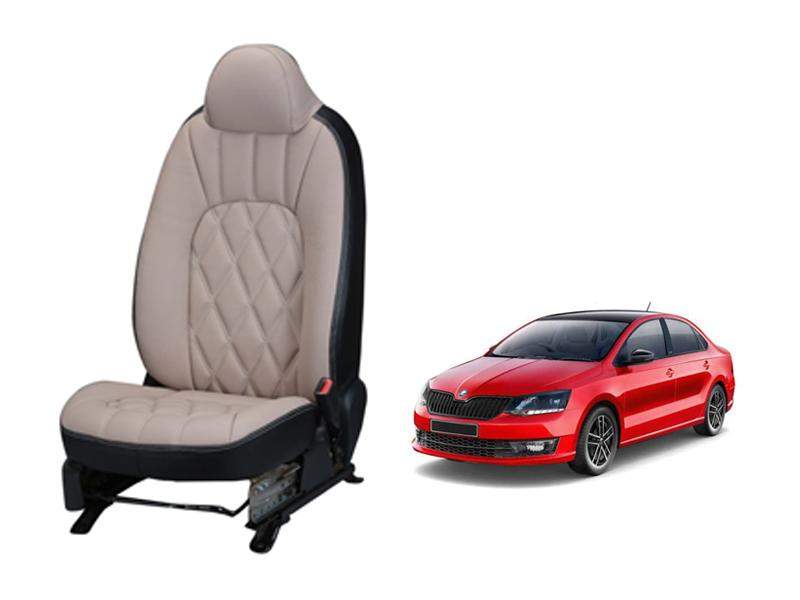 Skoda Rapid Threading SERIES 3D CUSTOM ART LEATHER CAR SEAT COVERS