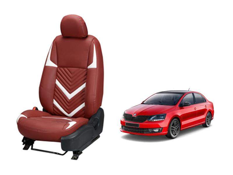 Skoda Rapid Zig Zag SERIES 3D CUSTOM ART LEATHER CAR SEAT COVERS
