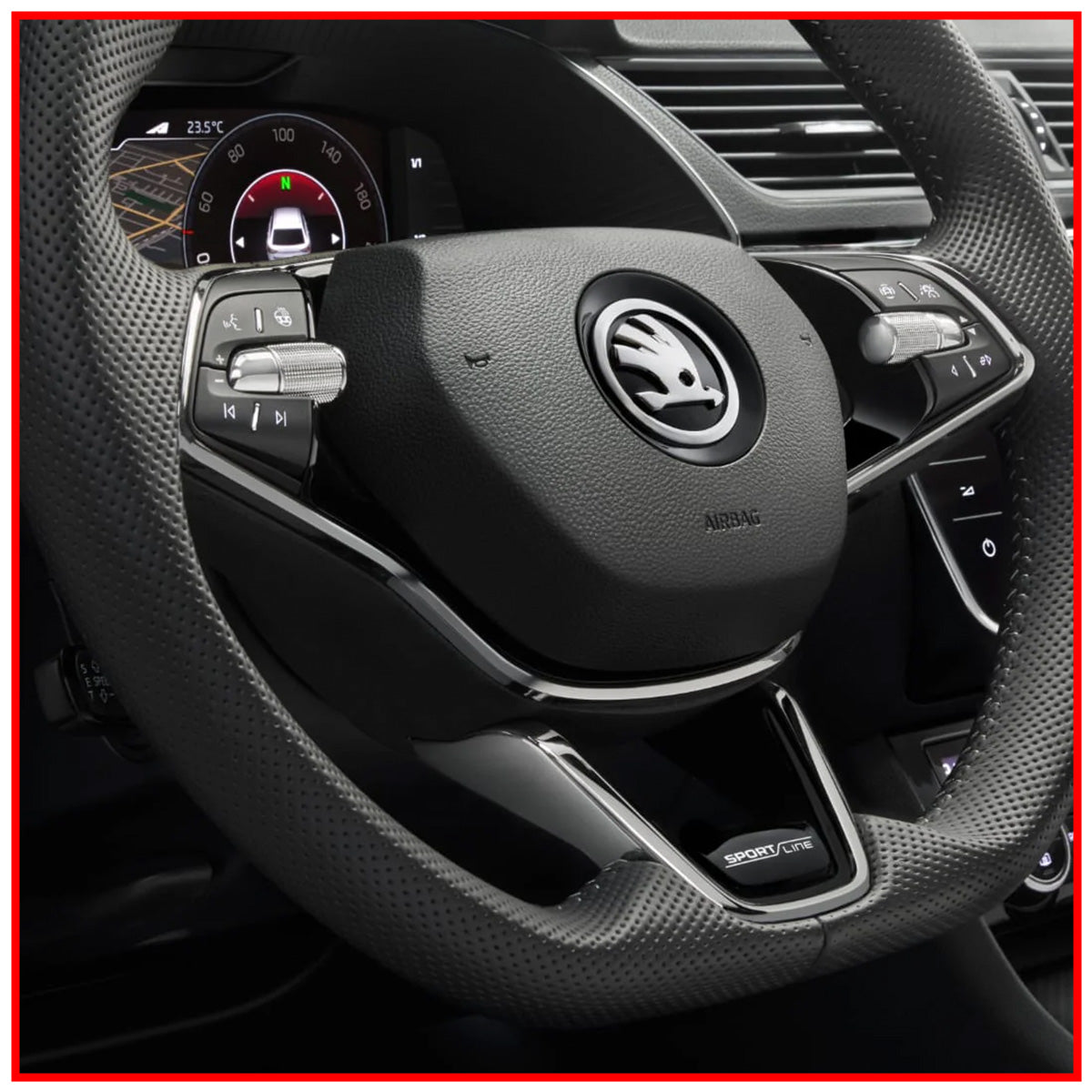 Real Carbon Steering Wheel for Skoda Octavia VRS