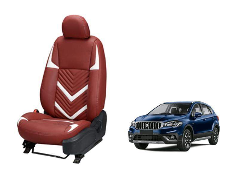 Maruti Suzuki S-Cross Zig Zag SERIES 3D CUSTOM ART LEATHER CAR SEAT COVERS