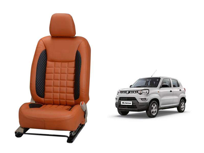 Maruti Suzuki S-Presso Prism Series 3D Custom Nappa Leather Car Seat Covers