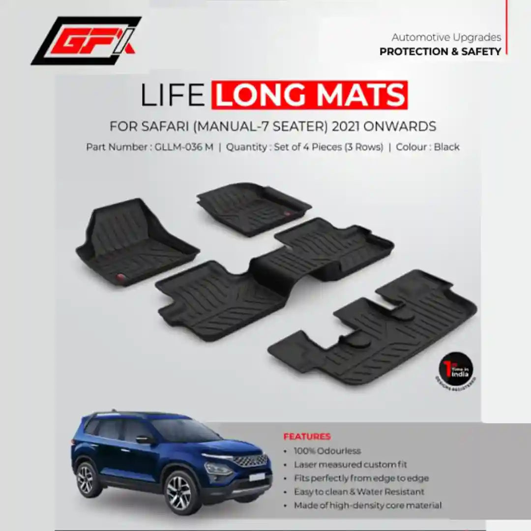 GFX Lifelong floor mats for New Safari 2021 Onwards Set Of 3