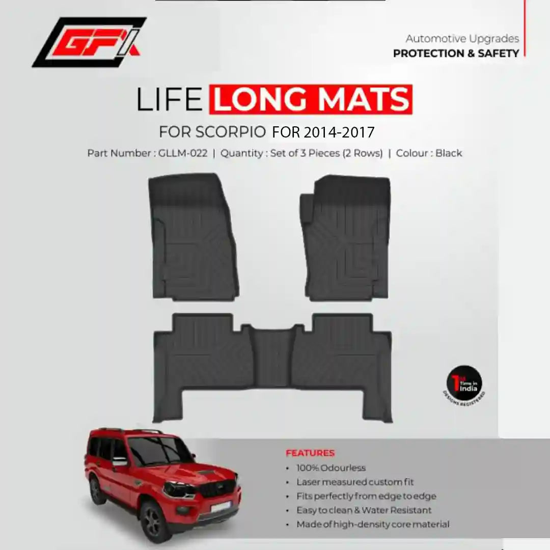 GFX Lifelong Floor Mats For Innova Scorpio 2014-2017