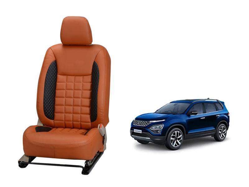 Tata new Safari Prism Series 3D Custom Nappa Leather Car Seat Covers
