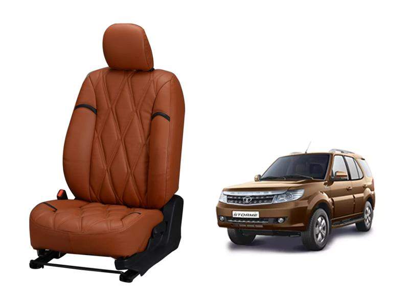 Tata Safari Storme Kite Series 3D Custom Nappa Leather Car Seat Covers