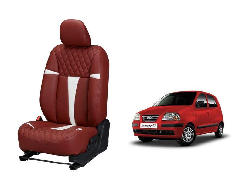 Buy Hyundai Santro Xing Art Leather Seat Cover Racing Design