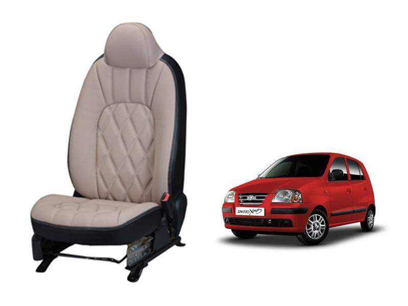 Hyundai Santro Xing Art Leather Seat Cover Threading Design