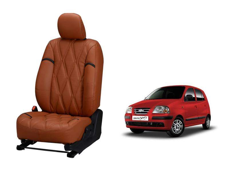 Hyundai Santro Xing Nappa Leather Seat Cover - Kite Design