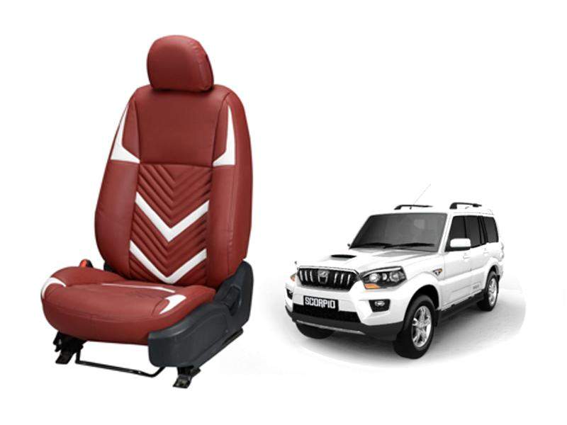 Mahindra Scorpio 2014 Zig Zag SERIES 3D CUSTOM ART LEATHER CAR SEAT COVERS