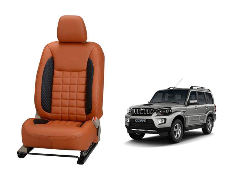 Mahindra Scorpio 2017 Prism Series 3D Custom Nappa Leather Car Seat Covers