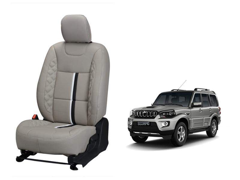 Mahindra Scorpio 2017 Trace Series 3D Custom Nappa Leather Car Seat Covers