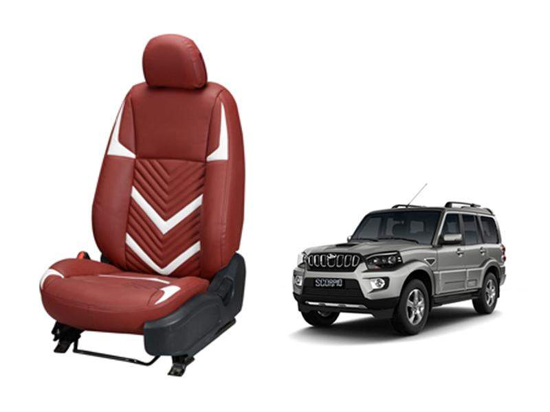 Mahindra Scorpio 2017 Zig Zag SERIES 3D CUSTOM ART LEATHER CAR SEAT COVERS